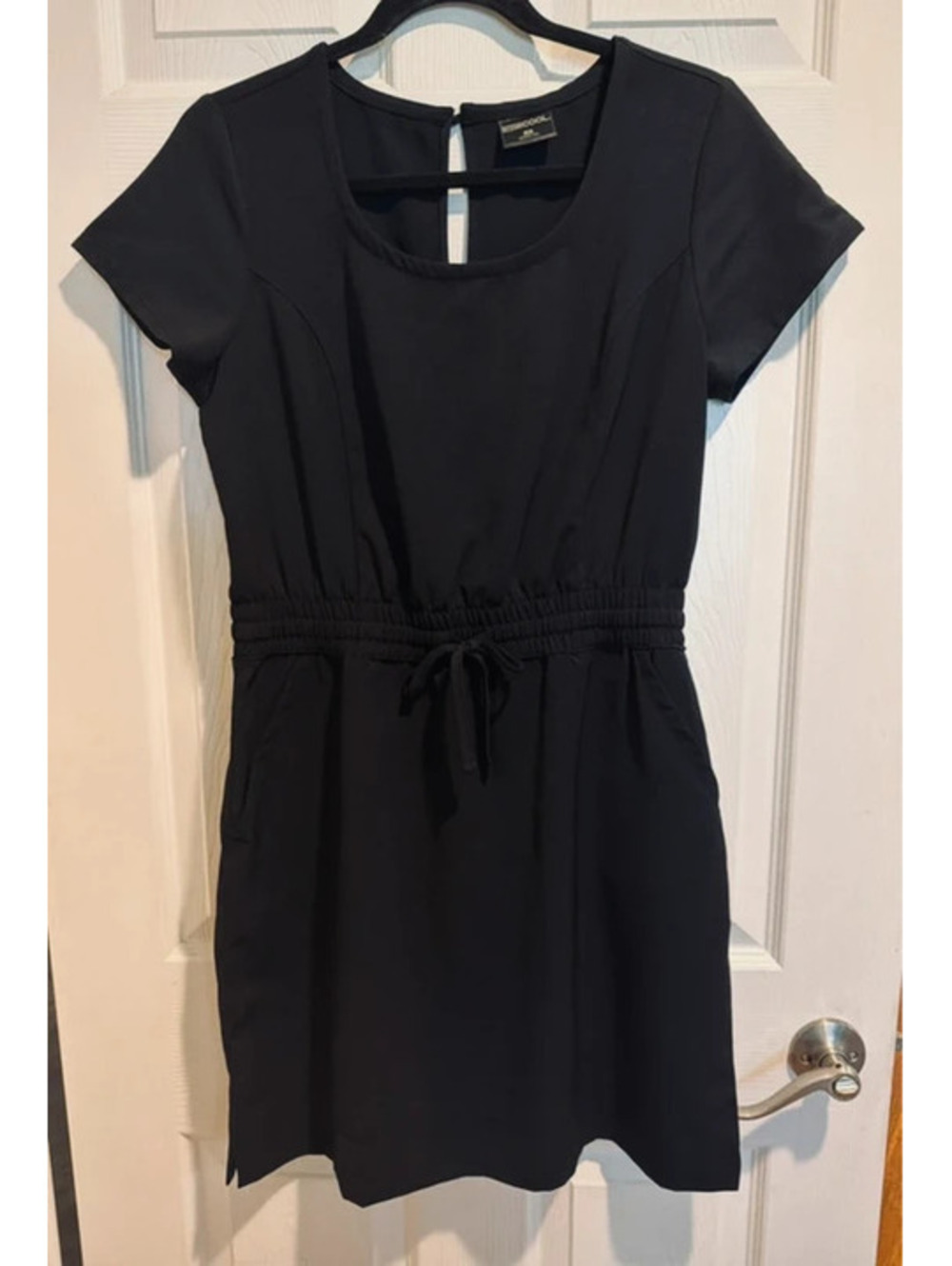 32 Degrees Cool Black Drawstring Waist Dress- Comfortable-Size Small